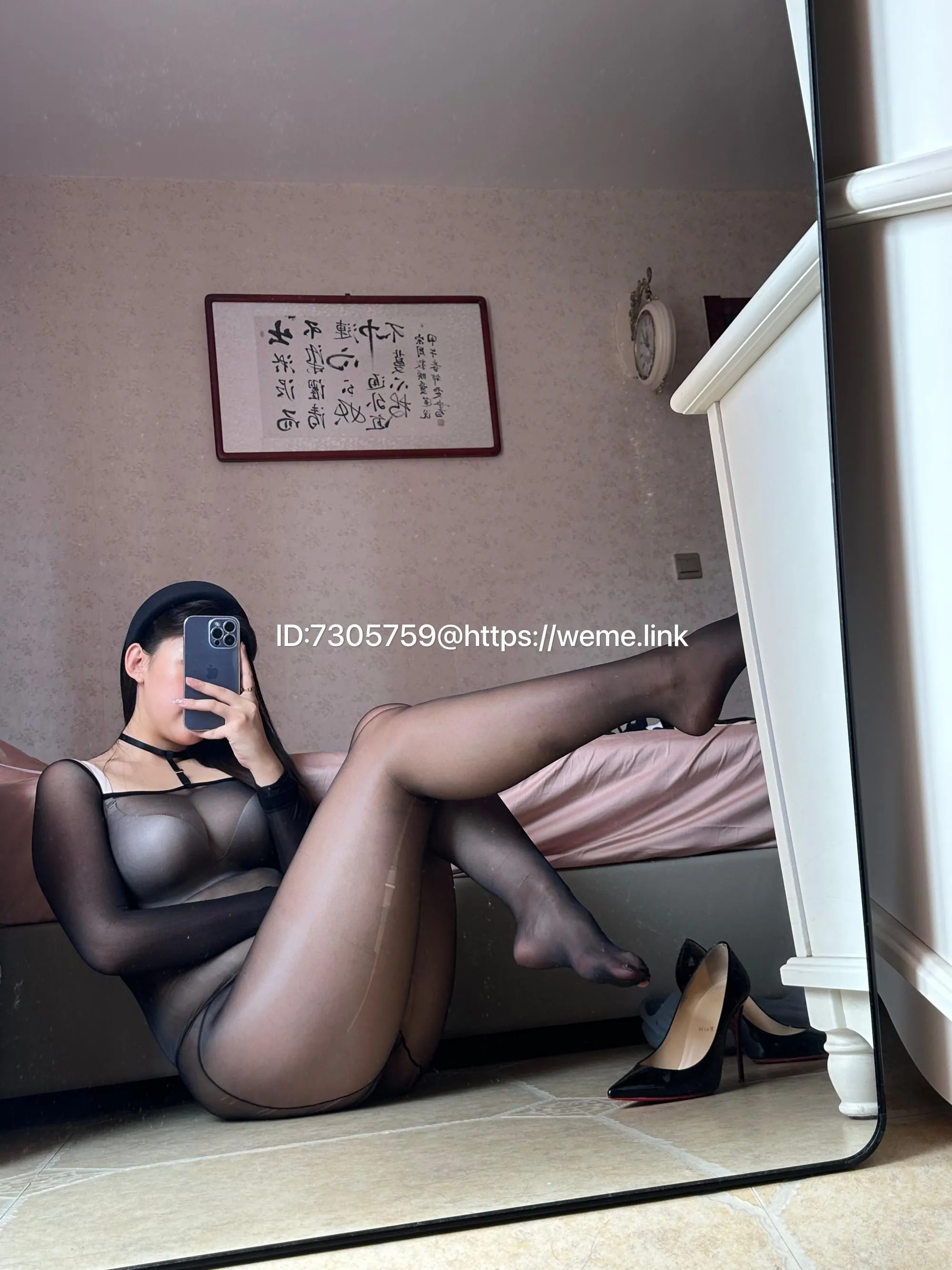 美邵女Baby – NO.021 透明吊带连体丝袜 [61P]插图5